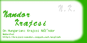 nandor krajcsi business card